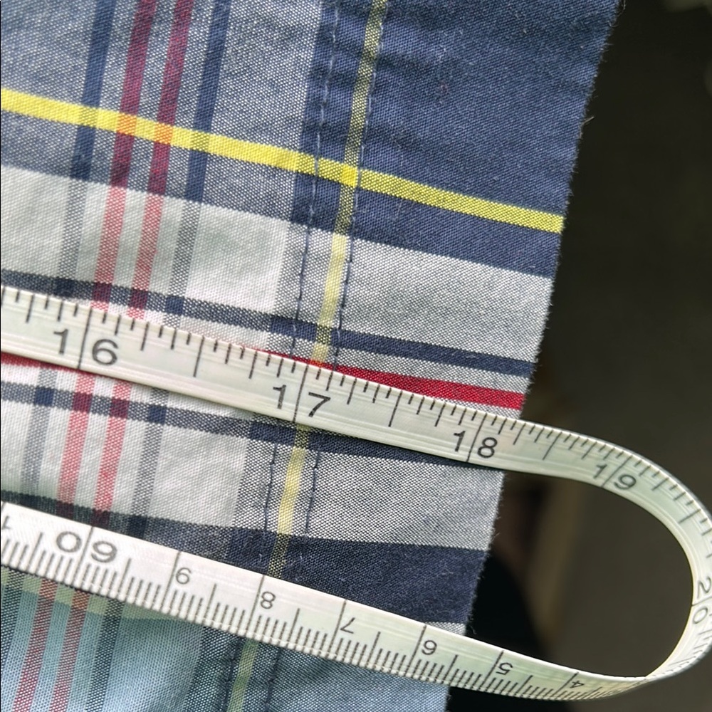 Chaps Size 12 Blue and White Plaid Pencil Skirt with Belt - Picture 10 of 10